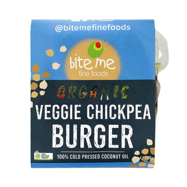Bite Me Fine Foods Organic Veggie Chickpea Burger Patties 250g
